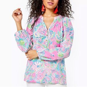 Lilly Pulitzer Elsa Silk Top, Size S